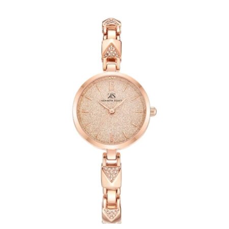 Kenneth Scott Women's Rose Gold Dial Analog Watch - K23507-RBKK