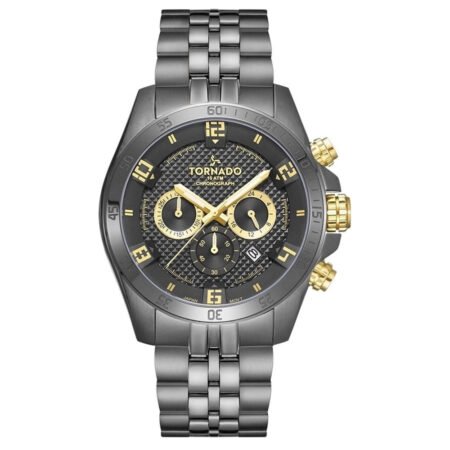 Tornado Celestia Chrono Men's Black Dial Chronograph Watch - T3149B-XBXBG