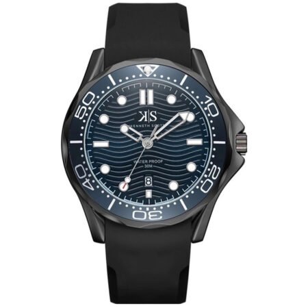 Kenneth Scott Men's Navy Blue Dial Analog Watch - K22009-BSBN