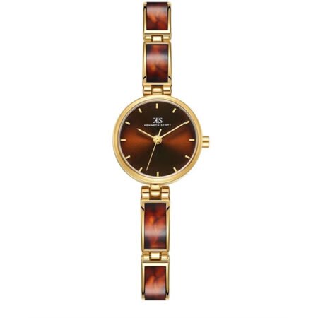 Kenneth Scott Women's Gold Dial Analog Watch -K24502-GCDD