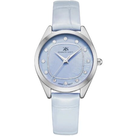 Kenneth Scott Women's Light Blue Dial Analog Watch - K24508-SLLL
