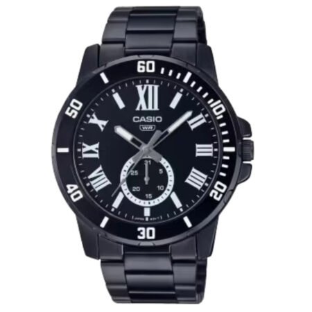CASIO Men's Analog Black Dial Watch - MTP-VD200B-1BUDF