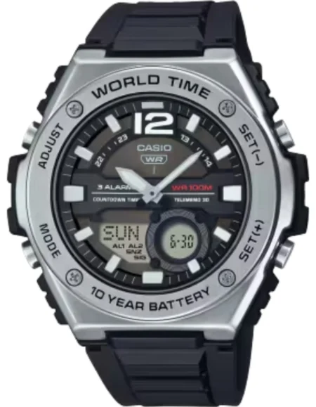 CASIO Men's Analog & Digital Grey Dial Watch - MWQ-100-1AVDF