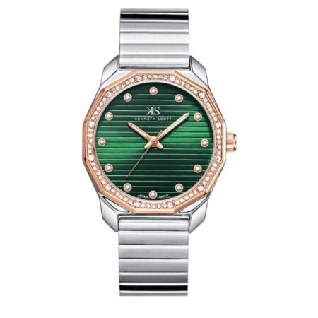 Kenneth Scott Women's Green Dial Analog Watch - K24505-KBKH