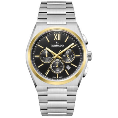 Tornado Aurora Nova Men's Multi Function Black Dial Watch - T24105-TBSB