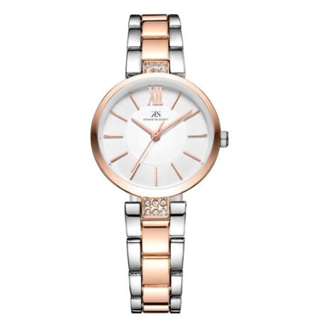 Kenneth Scott Women's White Dial Analog Watch - K23533-KBKW