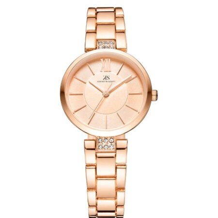 Kenneth Scott Women's Rose Gold Dial Analog Watch - K23533-RBKK