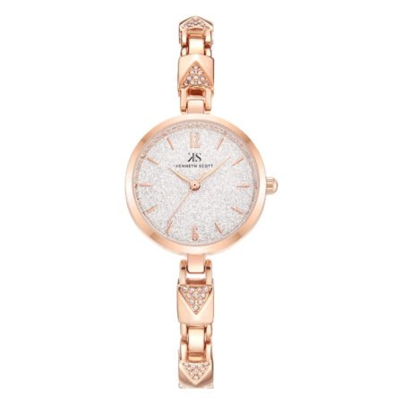 Kenneth Scott Women's Silver Dial Analog Watch - K23507-RBKS