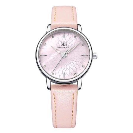 Kenneth Scott Women's Pink Dial Analog Watch - K22524-SLPMP