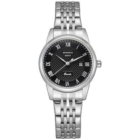 Kenneth Scott Women's Black Dial Analog Watch - K23530-SBSB